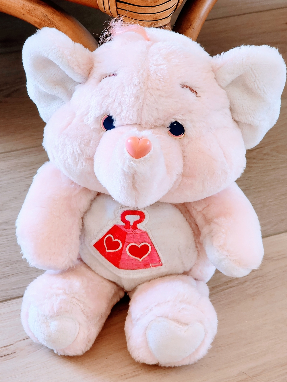 Vintage Carebear Cousin "Lotsa Heart" Elephant Stuffed Animal-Circa 1984